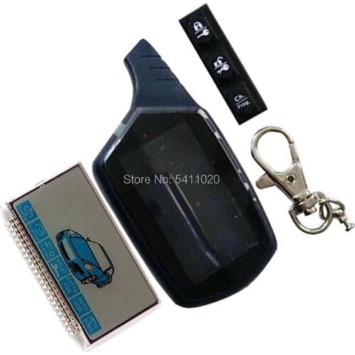 10PCS B9 Key Body Case Keychain + B9 LCD Display Metal Pin For Car Alarm Remote Starline B9 Jaguar ez-one KGB FX-7 FX7 EX-8 EX8