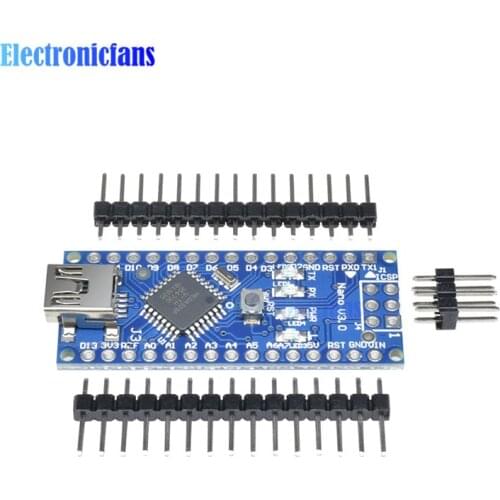 Mini USB Nano V3.0 3.0 FT232 Chip ATmega328 Atmega328p Microcontroller 16M 16MHZ Board Module For Arduino UNO R3 With Pins DIY