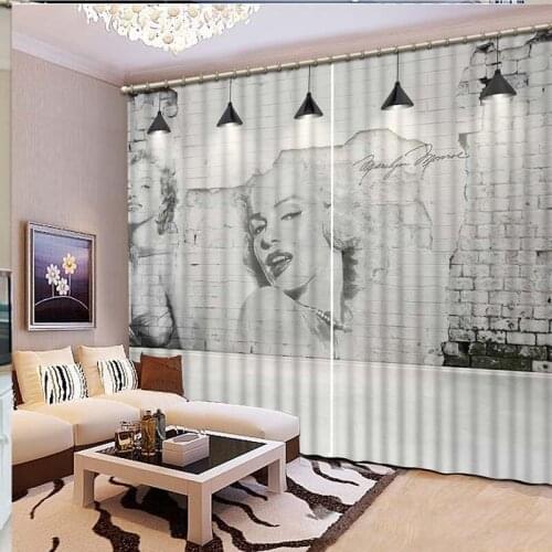 Moden 3D Blackout Curtains Beautiful Lifelike Refined HD Elegant Window Curtains Bedroom Living Room Drapes CL-115