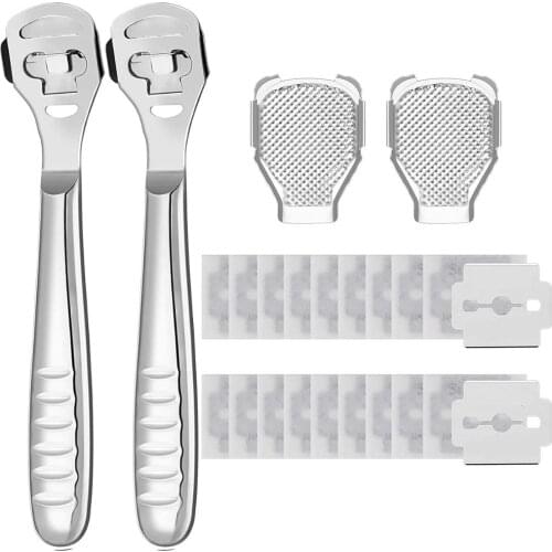 2 Pack Foot Callus Remover Shaver for Feet, Foot Scraper Pedicure Tools Kit Professional for Removing Hard