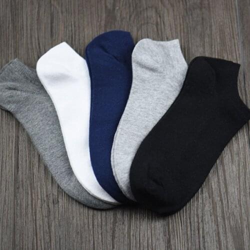 New 5 Pairs Men Socks Cotton Short Ankle Breathable Casual For Sports Running Business Drop Shipping