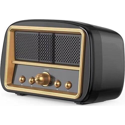 New desktop retro bluetooth speaker wireless portable column subwoofer FM radio sports music speaker support AUX/TF caixa de som