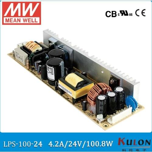 Original MEAN WELL LPS-100-24 single output 4.2A 100W 24V Meanwell Power Supply open frame LPS-100