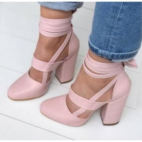 Women sexy Women shoes Heels classic Femmes Gladiator Summer High Heels For Party Wedding Shoes Women Thick Heels Large size
