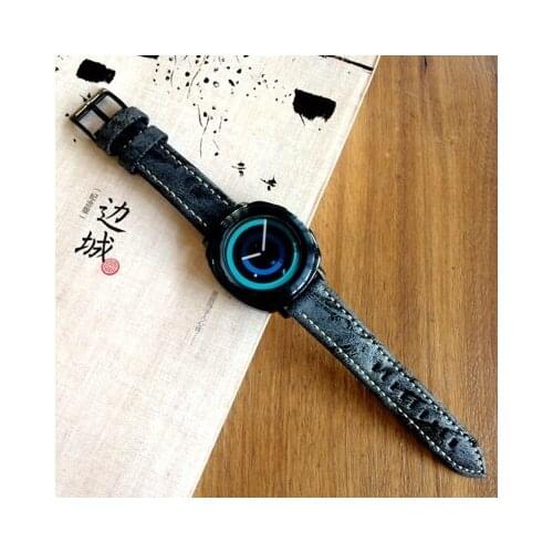 20mm Leather Watch Strap For Huawei Watch 2 Genuine Leather Wrist Band For Samsung Gear Sport S4 Gear S2 Replacement Watch Band