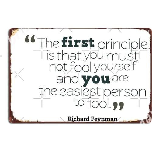 Richard Feynman Quote 1 Metal Signs Party Club Home Design Wall Decor Tin sign Posters