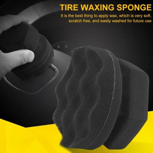 Hex Grip Applicator Dressing Tools Handheld Tire Waxing Sponge Professional Automotive Wheel Washer Tire Dressing Tools