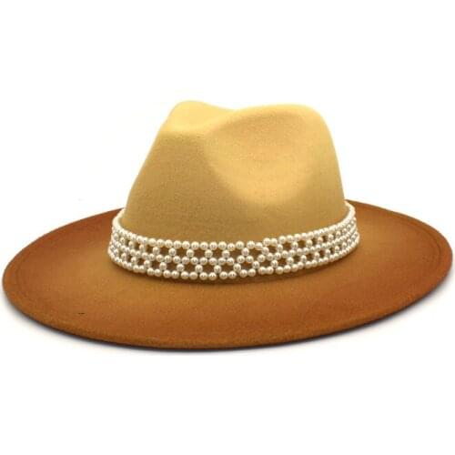 New Imitation Woolen Women Men Ladies Fedoras Winter Autumn Top Hat Jazz Caps European American Round Caps Bowler Hats