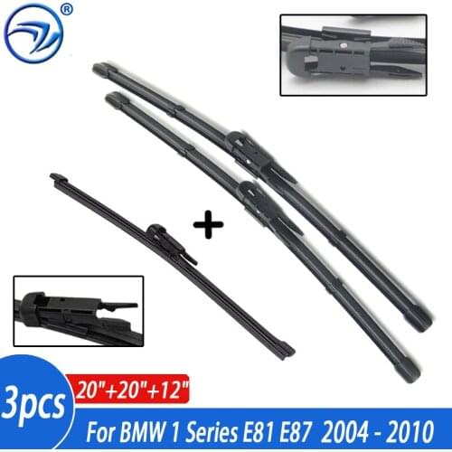 Windshield Windscreen Wiper Blades For BMW 1 Series E81 E87 Front Rear Window Set 2004 2005 2006 2007 2008 2009 2010