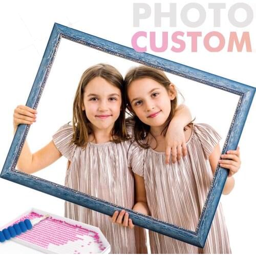 TINMI ARTS 5D AB Diamond Painting Photos Custom Full Drill Mosaic Picture Of Rhinestones GIFT Round Diamond Embroidery DIY