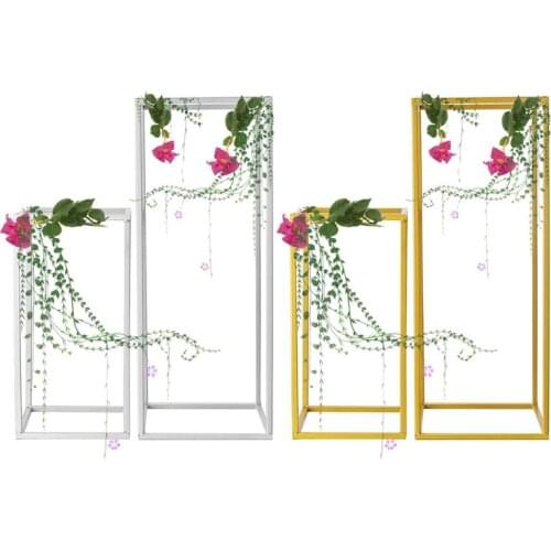 E7CB Vases Column Stand Rustproof Decoration Party Wedding Floor Geometric Holder Centerpiece Prop Iron Art Detachable Flower