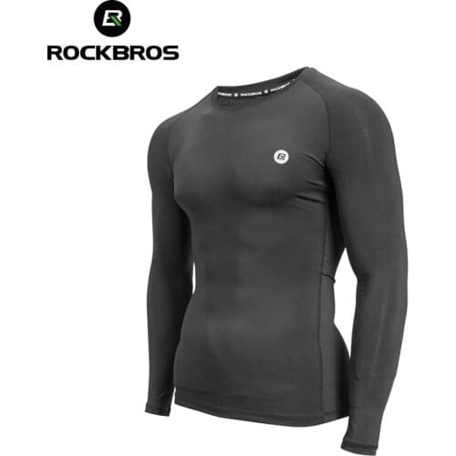 ROCKBROS Cycling Base Layer Long Sleeve Warm Bike Underwear Fleece Sports Bike Shirt Keep Warm Racing Bicycle Shirt