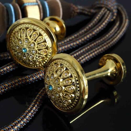 1Pair Feather Shape Diamante Curtain Hooks Anti-rust Pothook Wall Tieback Towel Hanger Coat Hat Hook Curtain Accessories Decor