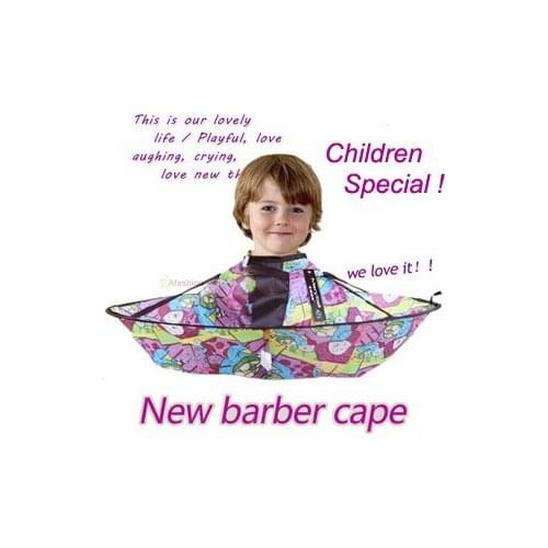 1pc Lovely Children Barber Cape Kid Convenient Fold Hair Cut Hairdressing styling tools hairdresser supplies apron Waterproof