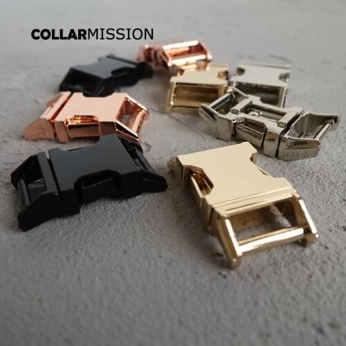 10pcs/lot 15mm Metal Plated Quick Release Buckles For Luggage Outdoor Backpack Webbing Cat Dog Collar DIY Accessory 4 colours
