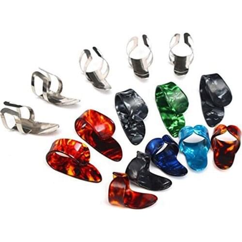 15pcs Guitar Picks humb Finger Picks Metal + plastic