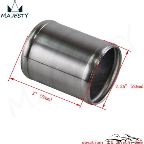 2.36'' 60 mm Aluminum Hose Adapter Tube Joiner Pipe Coupler Connector 10PCS L=3