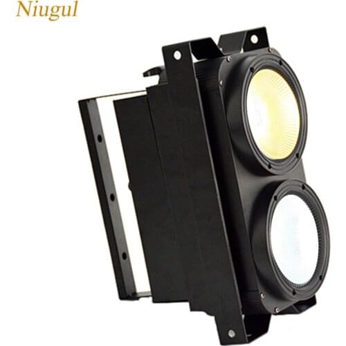 2 Eyes 2x100W Warm White+Cold White LED Audience Light/200W COB LED Light/DMX512 LED Blinder Lights/COB Effect Stage Lighting