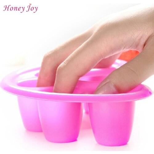 2pcs/lot Five Holes Tray Nail Art Tools Hand Finger Remover Wash Soak Bowl For Nail Polish Dead Skin Removal Treatment Manicure