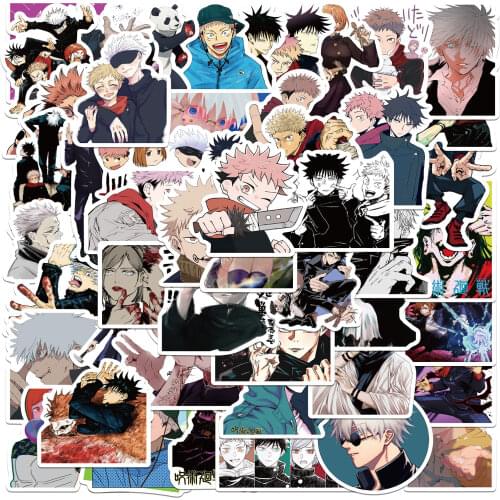25/50PCS Anime Jujutsu Kaisen Sticker Sorcery Fight Stickers Waterproof Decals Skateboard Sticker For Laptop Suitcase