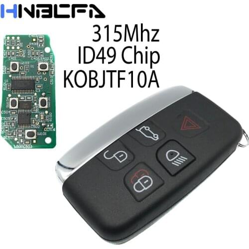 5 Button Electronic Chip Remote Key fit Jaguar For Land Rover RangerRover Discovery 4 Freelander Evoque 2010-15 ID49 Chip 315MhZ