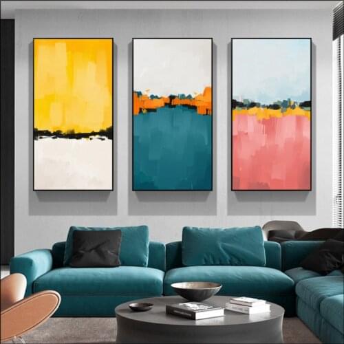 Abstract mural red print Canvas Poster porch painting wall paste green style oil painting yellow Art Gallery painting picture