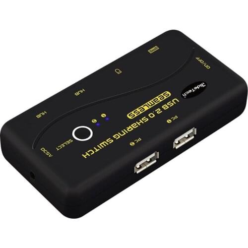 Usb 2.0 sharing switch 2in 4 out seamless switch Compatible with windows10 MAC OS Linux, Unix, Dos, NT , Android systems