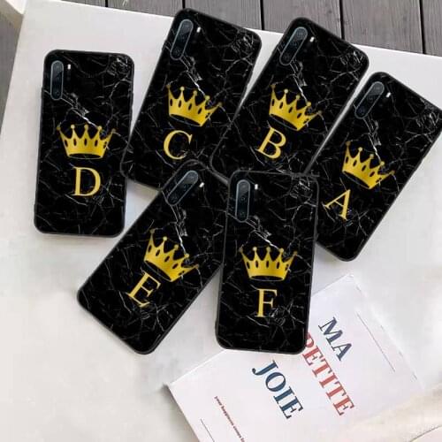Crown marble letters DIY Phone Cases Funda For Huawei P9 P10 P20 P30 Lite 2016 2017 2019 plus pro P smart