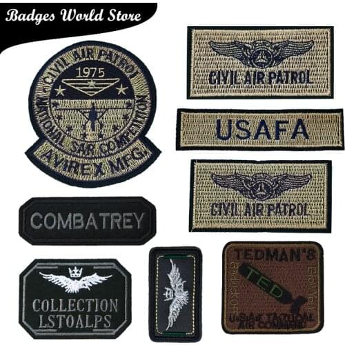 US Air Force Military Tactics Decorative Eagle Bomb Icon Embroidered Applique Patches For DIY Iron on Badges on the Backpack