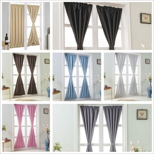 1 Panel French Door Curtain Panel Solid Rod Pocket Window Treatment 7 Colors Vintage Elegant Curtains NO RODS