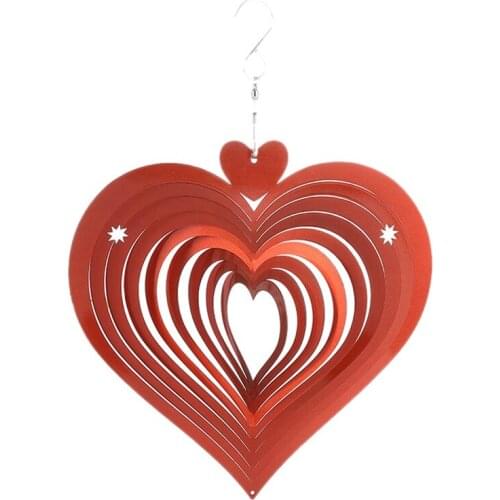 Art Garden Decoration Backyard Outdoor Indoor Outdoor Customs Clearance Decoration Gift Red Love Wind Catcher