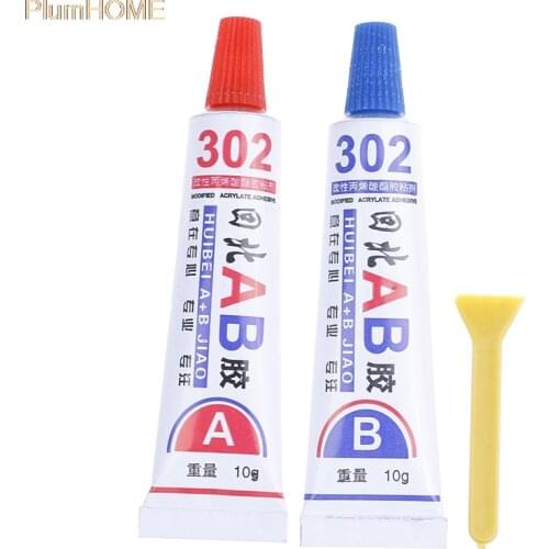 Modified Super Strong Epoxy Clear Glue Adhesive Resin Immediate Glue AB Cyanoacrylate Liquid for Metal Glass Wood Repair Tool