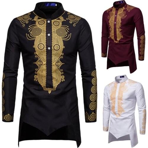 Men Fashion Africa Clothing Long Pullovers Dress Clothes Hip Hop Robe Africaine Style Shirts for Men