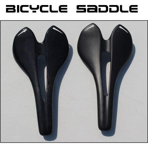 2020 New Full Carbon Fiber Bike Seat Saddle 3K Glossy Surface bicycle Seat for Men Road Bike Mountain Bike Cycling