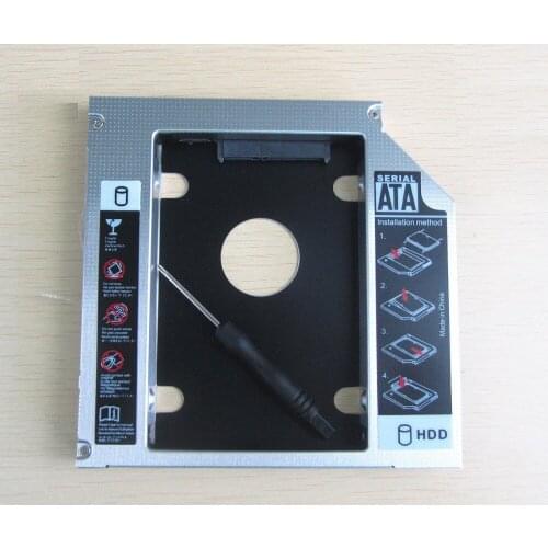 WZSM NEW 12.7mm SATA 2nd SSD HDD Caddy for HP Pavilion DV6 dv6-6110 Hard Disk Drive Caddy