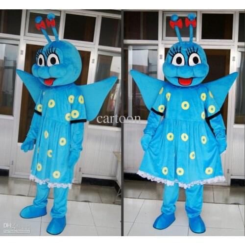 New Blue bee mascot costume Halloween cosplay Adult Advertising foam costumes free shipping