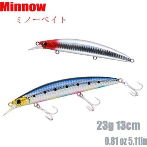 Minnow Fishing Lure 130Mm 23G Bass Seawater Long Casting Lure Wobblers Floating Artificial Bait Carp Sea Bass Fishing Lure Pesca