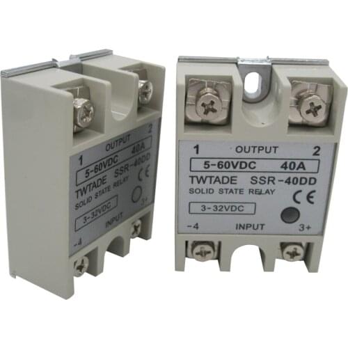 TWTADE/High quality Single Phase solid state relay SSR-40DD 40A actually 3-32 DC TO 5-60 DC SSR 40DD relay solid state