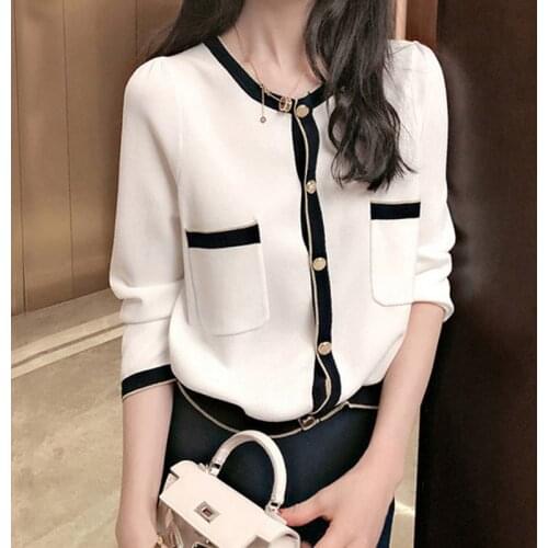 Women Spring Autumn Style Knitted Pullover Sweater Lady Casual Long Sleeve O-Neck Knitted Pullover Tops ZZ1088