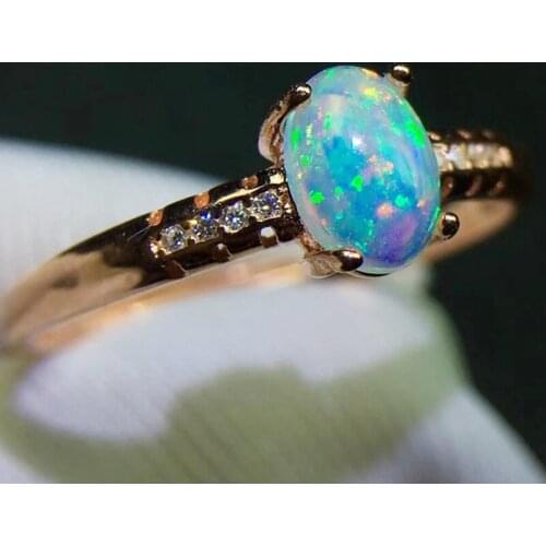 Natural real white opal ring Free shipping 4*67mm 0.3ct gemstone 925 sterling silver Fine jewelry Women rings J2122957