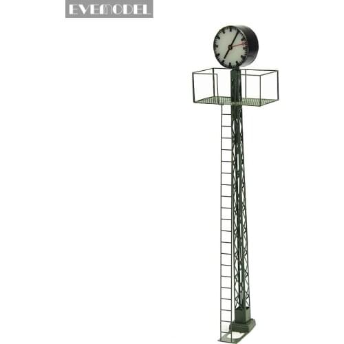 1pc HO Scale Model Railway Light Lit Platform Clock on Lattice mast Lamp 1:87 11cmLQS61HO11