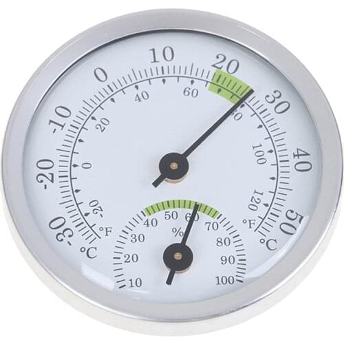 1PC New Wall Mounted Household Analog Thermometer & Hygrometer For Sauna Room Household
