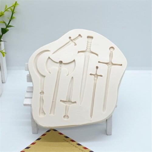 Luyou 1pc Sword Silicone Cake Molds Fondant Resin Mold Birthday Cake Decorating Tools Pastry Kitchen Baking Accessories FM1900