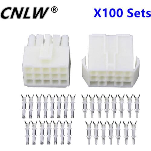 100 Sets EL-15P Small tamiya Electronic connector 4.5mm spacing, EL-4.5 15P Multipole Connectors Male and Femal Plug + terminals