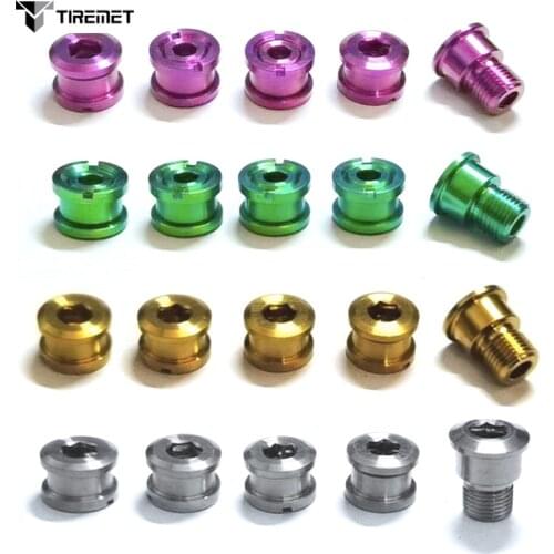 5Pcs Titanium Bike Chainring Bolts for Brompton Folding Bicycle Single Speed Chainwheel Crank Screws Tiremet