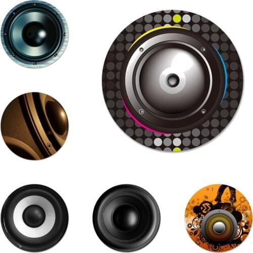 58mm Massive Music Speakers Printed Badge Brooch Pin Accessories For Clothes Backpack Decoration gift