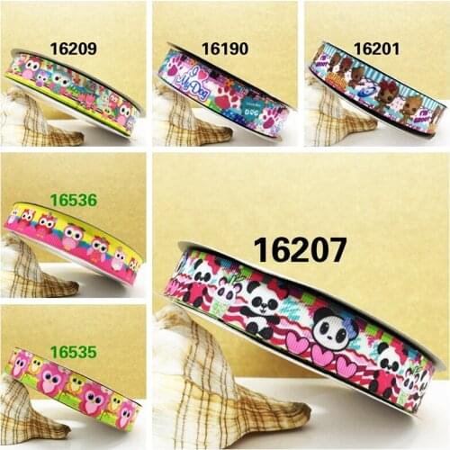Free shipping 50 yard cartoon printed grosgrain ribbon 16207