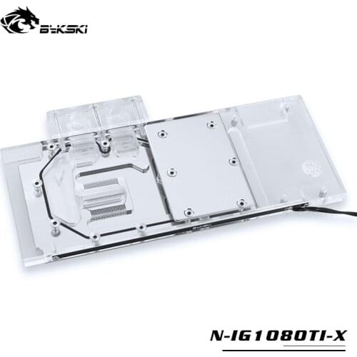BYKSKI Water Block use for COLORFUL iGame GTX1070Ti/1080Ti Vulcan AD GTX1070/1080 X-8GD5X-TOP Full Cover GPU Copper Block RGB