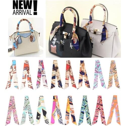 Hot new multi-functional fashion tie bag handle scarf printed scarf ladies decorative scarf