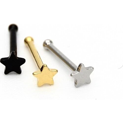 ZLDYOU 18G Nose Rings Star Titanium 316L Stainless Steel Tiny Ear Cartilage Wrap Ring Tragus Earring Body Piercing Jewelry